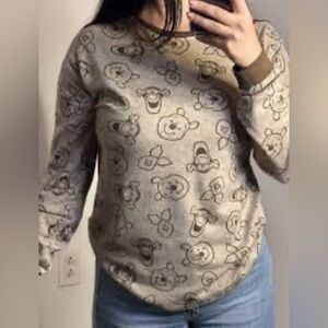 Disney Brown and Cream Character Sweatshirt